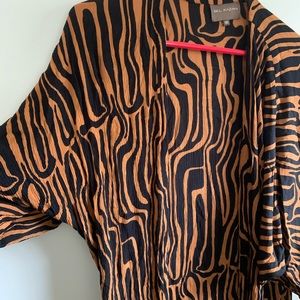 Animal duster print kimono